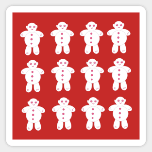 White gingerbread cookie Sticker